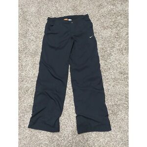 Nike The Athletic Dept Pants Women 4 P Black Track Lined Drawstring Ankle Vtg